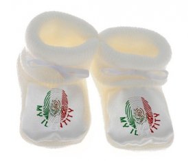 Chausson bébé Empreinte My Identity Mexique de couleur Blanc