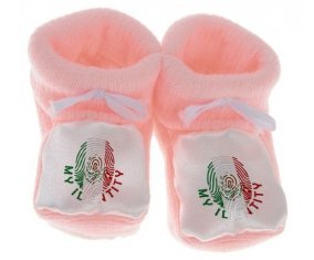 Chausson bébé Empreinte My Identity Mexique de couleur Rose