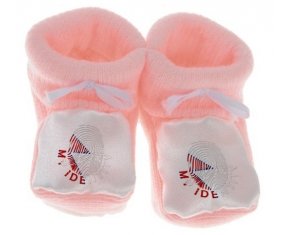 Chausson bébé Empreinte My Identity Népal de couleur Rose