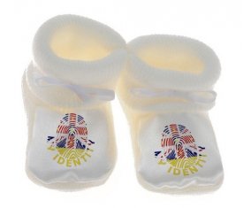 Chausson bébé Empreinte My Identity Niue de couleur Blanc