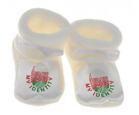 Chausson bébé Empreinte My Identity Oman de couleur Blanc