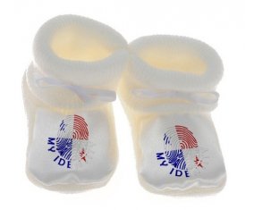 Chausson bébé Empreinte My Identity Panama de couleur Blanc