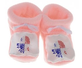 Chausson bébé Empreinte My Identity Panama de couleur Rose