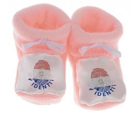 Chausson bébé Empreinte My Identity Paraguay de couleur Rose