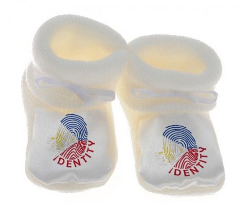 Chausson bébé Empreinte My Identity Philippines de couleur Blanc