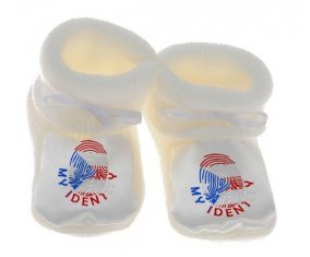 Chausson bébé Empreinte My Identity Porto Rico de couleur Blanc