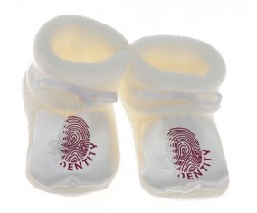 Chausson bébé Empreinte My Identity Qatar de couleur Blanc