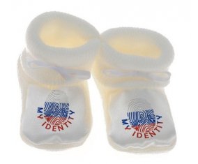 Chausson bébé Empreinte My Identity Russie de couleur Blanc