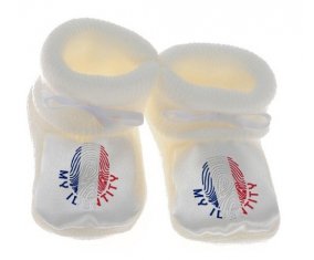 Chausson bébé Empreinte My Identity Saint Barthlemy de couleur Blanc