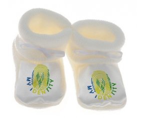 Chausson bébé Empreinte My Identity Saint-Vincent-et-les-Grenadines de couleur Blanc