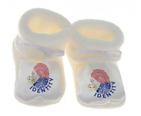 Chausson bébé Empreinte My Identity Sint Maarten de couleur Blanc