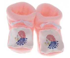 Chausson bébé Empreinte My Identity Sint Maarten de couleur Rose
