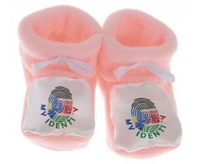 Chausson bébé Empreinte My Identity Soudan du sud de couleur Rose