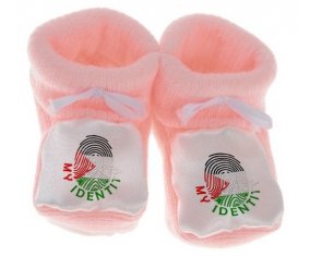 Chausson bébé Empreinte My Identity État de Palestine de couleur Rose