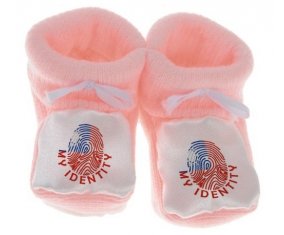 Chausson bébé Empreinte My Identity Taïwan de couleur Rose