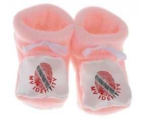 Chausson bébé Empreinte My Identity Trinité-et-Tobago de couleur Rose