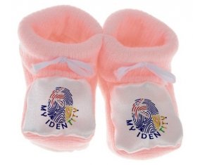 Chausson bébé Empreinte My Identity Îles Turques-et-Caïques de couleur Rose