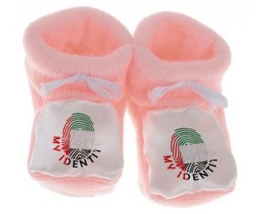 Chausson bébé Empreinte My Identity Emirats Arabes Unis de couleur Rose