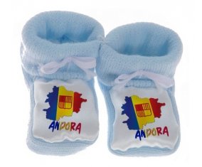Chausson bébé Andora maps de couleur Bleu