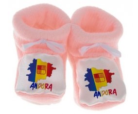 Chausson bébé Andora maps de couleur Rose