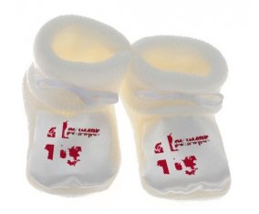Chausson bébé Denmark maps de couleur Blanc
