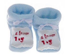Chausson bébé Denmark maps de couleur Bleu