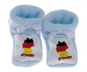 Chausson bébé Germany maps de couleur Bleu
