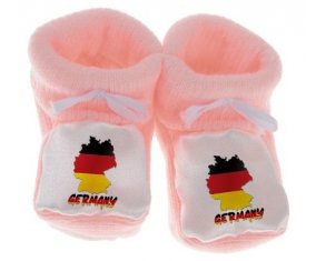 Chausson bébé Germany maps de couleur Rose