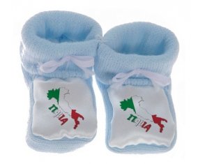 Chausson bébé Italia maps de couleur Bleu