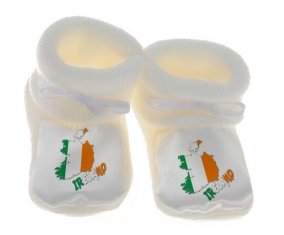 Chausson bébé Ireland maps de couleur Blanc