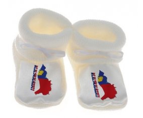 Chausson bébé Liechtenstein maps de couleur Blanc