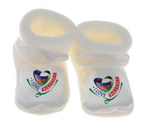 Chausson Personnalise Bebe I Love Azerbaijan Chausson Personnalise Bebe I Love Azerbaijan