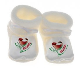 Chausson bébé I Love Belarus