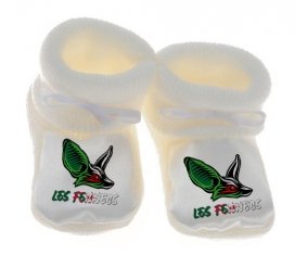 Chausson bébé Les fennecs algérie football de couleur Blanc