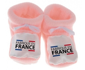 Chausson bébé Fabriqué en France de couleur Rose