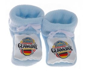 Chausson bébé Flag Germany de couleur Bleu