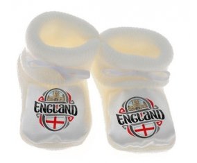 Chausson bébé Flag England de couleur Blanc