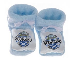 Chausson bébé Flag Scotland de couleur Bleu