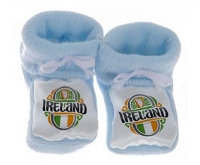 Chausson bébé Flag Ireland de couleur Bleu