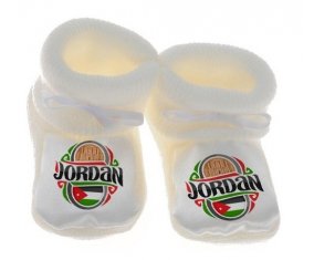 Chausson bébé Flag Jordan de couleur Blanc