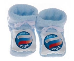 Chausson bébé Made in RUSSIA de couleur Bleu