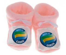 Chausson bébé Made in GABON de couleur Rose