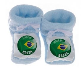 Chausson bébé Made in BRAZIL de couleur Bleu