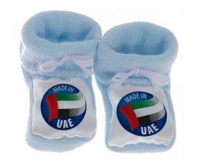 Chausson bébé Made in UAE de couleur Bleu