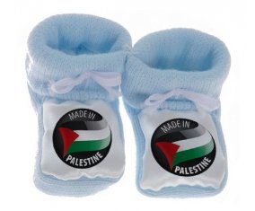 Chausson bébé Made in PALESTINE de couleur Bleu