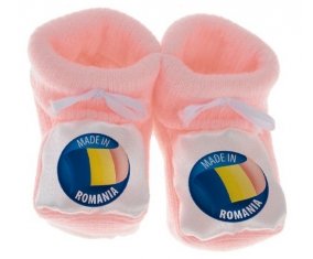Chausson bébé Made in ROMANIA de couleur Rose