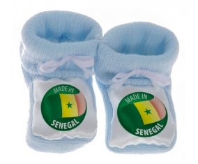 Chausson bébé Made in SENEGAL de couleur Bleu