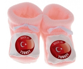 Chausson bébé Made in TURKEY de couleur Rose