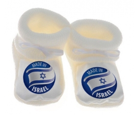 Chausson bébé Made in ISRAEL de couleur Blanc