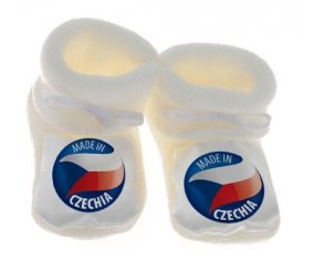 Chausson bébé Made in CZECHIA de couleur Blanc